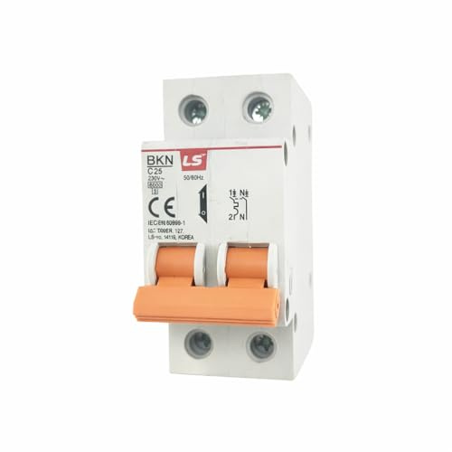 WEBMATEL Interruptor Magnetotérmico Bipolar BKJ 1P+N 40A 230V Curva C Montaje en Carril DIN