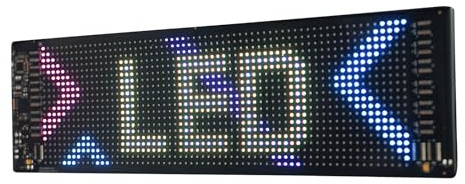 Flexibler LED-Bildschirm, LED-Anzeigetafel mit APP Gesteuert, Mehrzweck Laufschrift USB Flexible Matrix Display Panel für Auto, Geschäft, Bar und Werbung