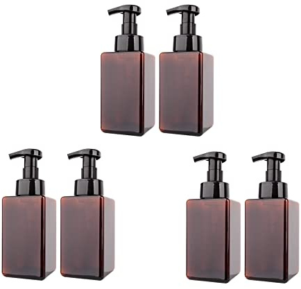 Uikdjgu Dispenser di Sapone Schiumogeno da 6 Confezioni Sapone Liquido per nel Schiuma Ricaricabile 15 Oz Contenitore per Bottiglia Vuoto nel Plastica per Pompa - 450Ml