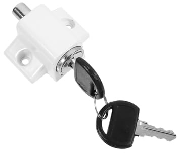 Sewroro Sliding Window Door Locks Anti-Theft Safety Limiter with Key Adjustable Plastic Alloy Window Stopper for Ventilation and Security Easy Installation