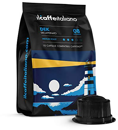 Il Caffè Italiano Capsules Compatibles Caffitaly Décaféiné - 100pz | Goût Fort et Corsé | Made In Italy | Frhome