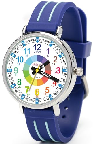 Kiddus Orologio Educativo per Bambini, Orologio da polso Analogico per Bambino 5-10 Anni, 3ATM e 5ATM, Primo con Ore e Minuti, Regalo Bimbo Aprendimento