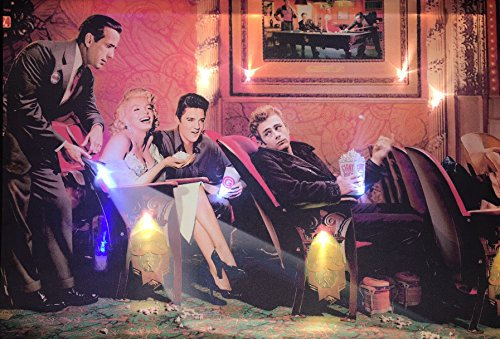 Samarkand - Lights LED-Bild mit Beleuchtung LED- Bilder Leinwandbild 65 x 45 cm Leuchtbild STARS/HOLLYWOOD/MUSIK Wandbild