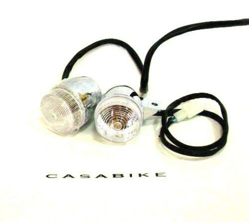 Casabike 2 x Blinker vorne R & L inkl Glühlampe Scooter MotorrollerRetro Roller Torino Lexmoto Valencia Techno Classic Gt Union Strada Tech Flex Razory Benero Nova vintage Wlie