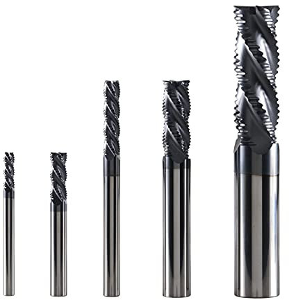 SYHML-SHOP Schaftfräser Hartmetall Schaftfräser CNC-Fräser Schruppen Vollhartmetall Schruppen Schaftfräser 4 Nuten CNC Fräser Schneidschneider Fräser Für 50-HRC-Schruppen Von Metall 6 Mm Bis 20 Mm