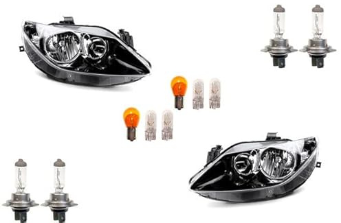 Johns, Faros delanteros halógenos aptos para Seat Ibiza 6J 08 – 12, juego de bombillas L R