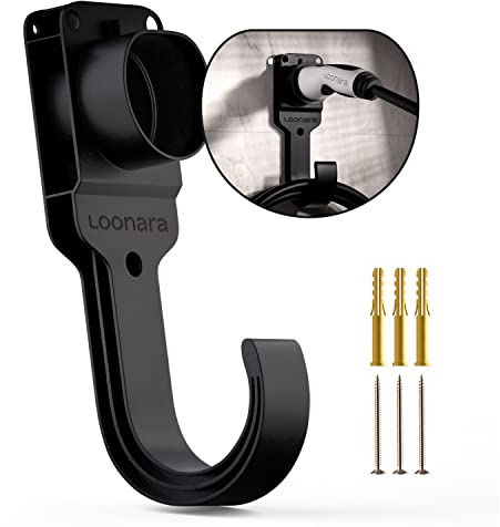 Wallbox Kabelhalterung für Typ 2 Ladekabel - Kabelhalter Wandmontage | Hält das Ladekabel ordentlich und knickfrei an der Wand - einfache Montage mit mitgeliefertem Befestigungsmaterial