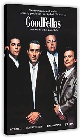RIPEX Goodfellas Klassisches Filmposter, Vintage-Film, Leinwand, Poster, Wandkunst, Dekoration, Bild, Gemälde für Wohnzimmer, Schlafzimmer, Dekoration, Rahmenstil, 20 x 30 cm