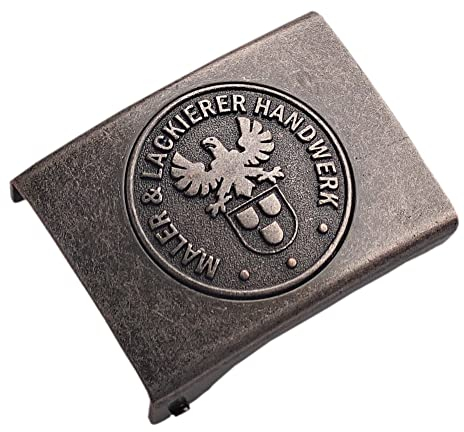 GravurManufakturBerlin Koppelschnalle Maler Lackierer Handwerk Zunftzeichen Meister, Meisterschüler, Geselle, Lehrling, Alt-Meister Koppelschloss (Vintage)