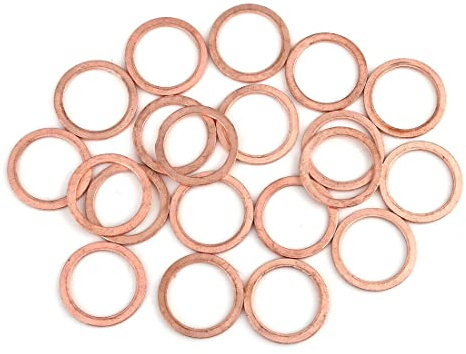 Tool parts 20pcs Copper Washer Flat Sealing Gasket Ring Spacer for Car 21 x 27 x 1.5mm
