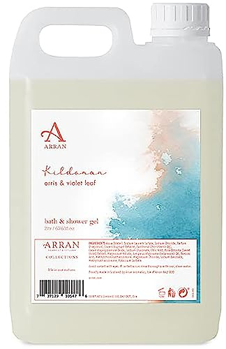 Arran Sense of Scotland Kildonan Bath & Shower Gel Eco Refill (2 Litre) Orris & Violet Leaf Scented Body Wash with Pro-Vitamin B5