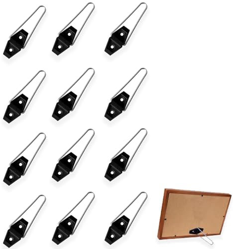 12Pcs Attache Cadre, Support Cadre Photo Avec 24 Vis Cadre Photo Chevalet Support Arrière Support