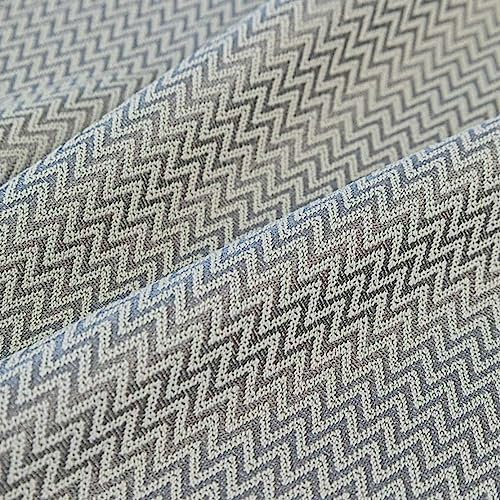 AMDXD Grau Schlafzimmer Vorhänge mit Ösen, Welle Muster Verdunkelungsvorhang Schlaufen Polyester, 107x160CM(BxH)