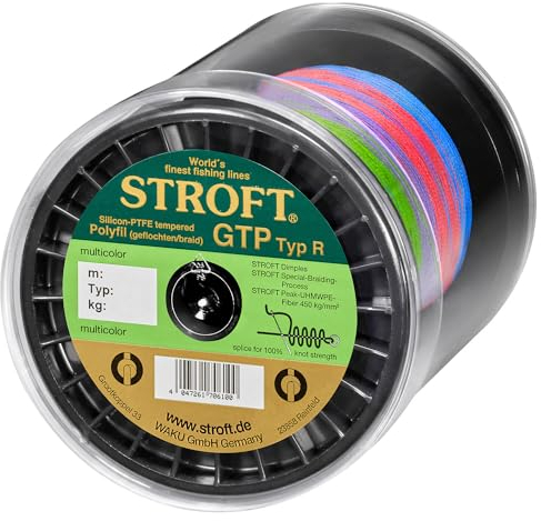 Stroft GTP Typ R Geflochtene Angelschnur 2000m Multicolor R12-0,550mm-62kg