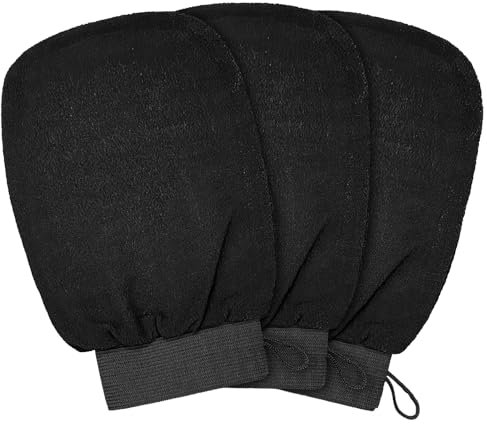 3 guantes exfoliantes, guantes de ducha para baño, spa, exfoliante corporal, piernas, exfoliante coreano, guantes de lavado para mujeres y hombres, accesorios de baño, removedor de piel muerta para