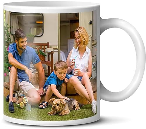 Personalisierte Fototasse mit Panther-Aufdruck – anpassbare 340 ml Kaffeetasse, Geschenk für Geburtstage, Feiertage, Hochzeiten – aus Keramik, spülmaschinen- und mikrowellenfest