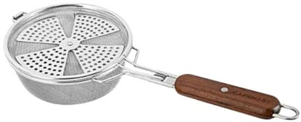 Folpus Tostatrice per chicchi di caffè portatile Tostatrice per chicchi di caffè in rete multiuso con manico in legno Strumento di cottura portatile per la