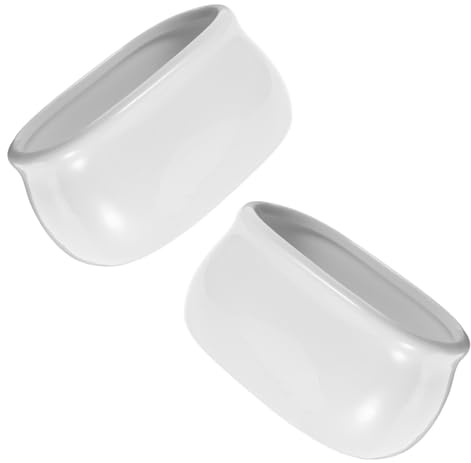Porte-sachet de Sucre en Céramique Blanche Lot de 2 Set de Set de Cuisine | Finition Soignée, Design Simple et Élégant, Facile à Nettoyer et Résistant aux Dommages