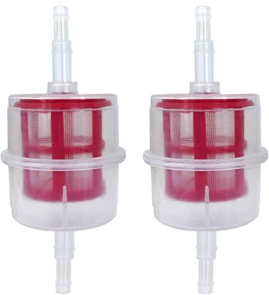 Diesel Fuel Filter by Aurdox,Universal Inline Fuel Filter for 6mm & 8mm Pipes for HGV, Forklifts & Garden Equipment & More, Twin Pack