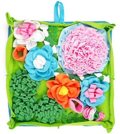 Cnrfeoap Tappeto da annusare per cani, lavabile, interattivo, giocattolo, resistente agli strappi, impermeabile, per addestramento agli odori, 50 x 50 cm, multicolore