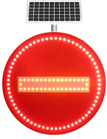 JQGADL Feux D'avertissement De Guidage De Trafic à LED, Panneau Sens Interdit, Feux D'avertissement De Sécurité, Panneau De Signalisation à LED, for L'extérieur(Size:60 * 60 cm/24 * 24 in,Color:C)
