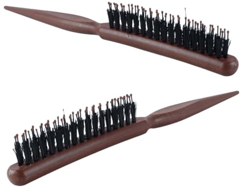 Ausi Cepillo para cardar el cabello con cerdas de jabalí para peinar con volumen y reducir la rotura del cabello.