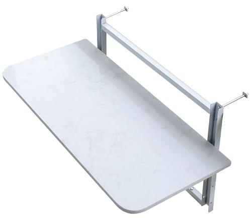 Tavolo da Balcone sospeso con ringhiera, Tavolo Pieghevole sospeso Regolabile, tavolino Laterale da Parete, Piccolo Tavolo da Pranzo Pieghevole salvaspazio da Parete, Tavolo da Bar da Balcon
