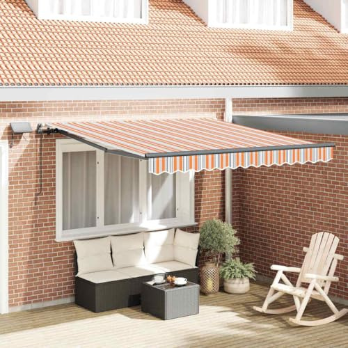 Ausziehbares Dach Klemmmarkise Gelenkarmmarkise,Einziehbare Markise Mehrfarbig 300 x 250 cm Stoff,Für Balkon Terrasse, Vielseitig Einsetzbar