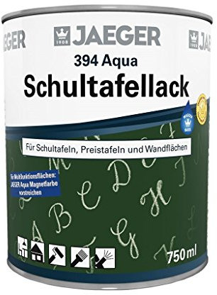Jaeger AQUA Schultafellack Tischtennisplattenlack, wetterfest (375 ml, mattschwarz)