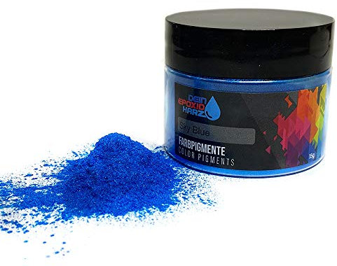 Epoxidharz Farbe | Epoxy-Pigmente | 15g | Perlglanz Metallic Farbpulver Pigment für Epoxidharz, Schmuck, Kunst, Tische, Schmuck, Malerei (Sky Blue)