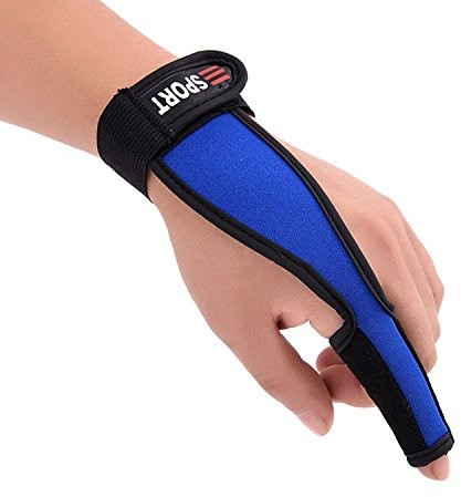 FakeFace Fingerschutz Angelhandschuh Einfinger Angelhandschuhe Kratzfeste rutschfeste Fischhandschuhe Fingerling Fische Fangen Jagd Im Freien Outdoor Angeln Zubehör (blau)