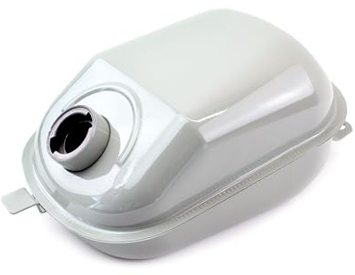BISOMO Kraftstofftank, Grau lackiert, Metall, für Simson Schwalbe KR51/1, KR51/2, DUO 4/1, DUO 4/2, Motorradersatzteil, Tank