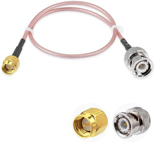 Vecys SMA Maschio a BNC Maschio Cavo Coassiale RF 50ohm SMA a BNC RG316 Cavo Jumper 12/30CM per Antenne Radioamatori Dispositivi LAN Wireless Radio Wi-Fi