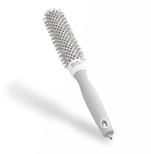 OLIVIA GARDEN Wavy Bristles White & Grey Brush 25 mm