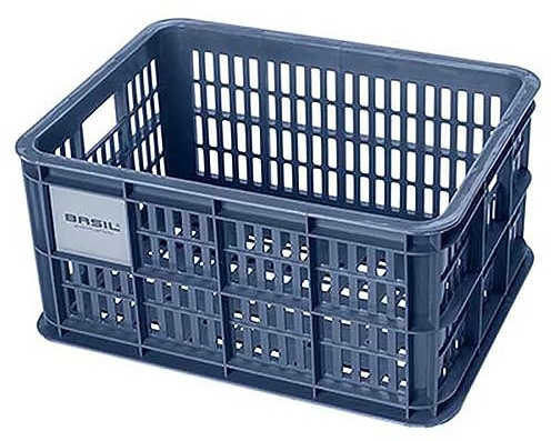 Basil Front Basket Crate S Plastic, Capacity: 17,5l U.a. passend für V.R.-Transportträger, geeignet für MIK, Racktime,