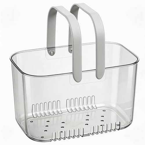 Cesta de ducha linda de estilo simple de gran capacidad impermeable diseño hueco cesta de de baño portátil cesta de almacenamiento cesta de ducha transparente para baño