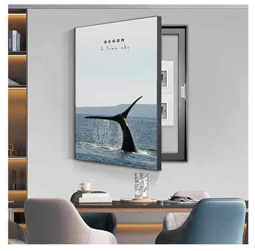 AFGZQ Couvercle Décoratif Boîte Compteur Électrique | Peinture Décorative for Coffret de Compteur Couvercle Panneau Électrique Stylisé(Gray,40x60cm)