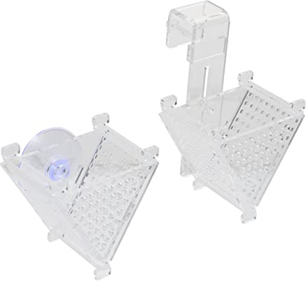 2pcs Aquarium Fish Food Holder Feeder Cone Acrylic for Fish