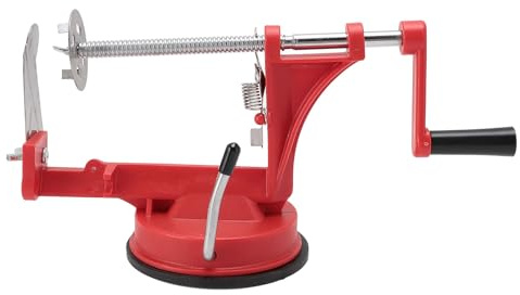 Affettatrice per patate attorcigliate, tagliapatate manuale in acciaio inox tagliapatate a manovella tagliapatate a spirale con base a forte aspirazione