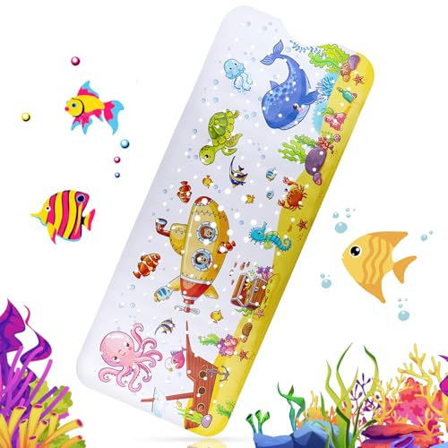 Zosenyer Duschmatte rutschfest, 100x40cm Antirutschmatte Badewanne Waschbare, PVC Badewannenmatte mit Saugnäpfen für Kinder und Baby, BPA Frei