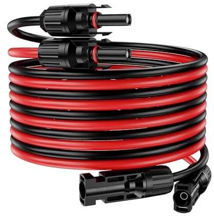 5M PV Kabel 4MM2 Solarkabel 4mm2 PV Kabel 4mm², 2×Solar Kabel Solarkabel 5M Photovoltaik Kabel für PV Module(Rot-und-Schwarz)