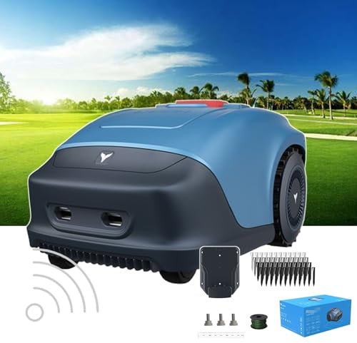 CNAOHGHN Cordless Robot Lawn Mower for Lawn Up to 1000㎡ Sq Ft, Cuts Up to 1615 Sq Ft Per Hour, Self-Charging, Weatherproof, 3D Obstacle Avoidance