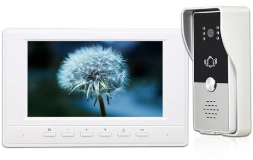 Video Doorbell System Video Door Phone Intercom Kits IR Night Vision Camera for Villa House Office Apartment (D As shown)