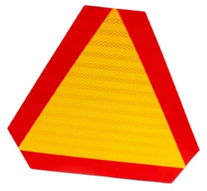 LeeQinersw Signe du Triangle de véhicule à déplacement Lent Refleur de Triangle d'avertissement Lent pour Les Machines agricoles à Basse, Jaune