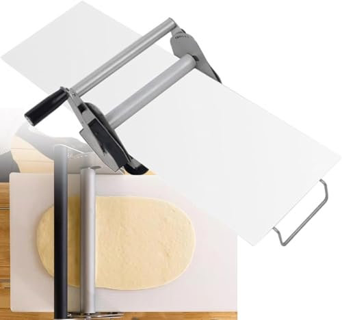 Sfogliatrice Pieghevole, 12/15,5 Acciaio Inox, Stendipasta Manuale Da Banco, Spessore Della Sfoglia Regolabile 0,5 a 17,5 Mm/0,5 a 27 Mm, Per Preparare Pasta Sfoglia Da Forno, Salvaspazio,RS101
