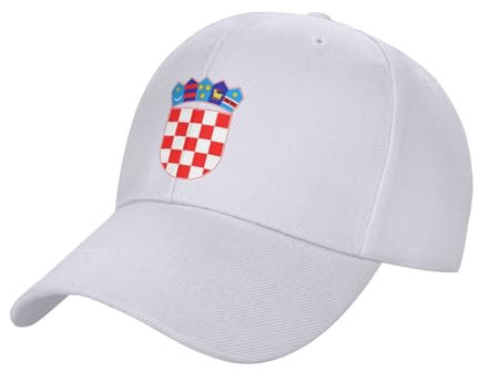 Abzeichen Cap Herren Sommer Damen Verstellbar Atmungsaktiv Einheitsgröße Kroatien Nationalwappen-Aufdruck Sport Kappe Uv Schutz Outdoor