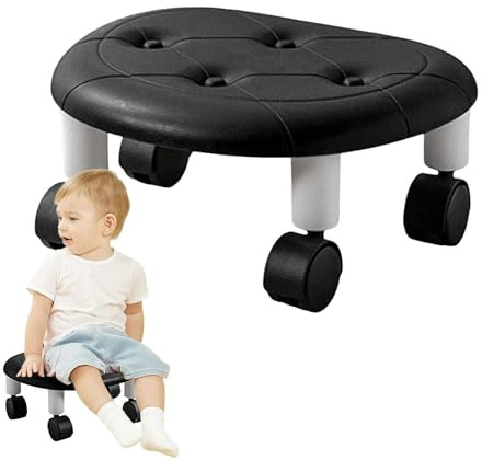 Tabouret bas rotatif - Chaise de pédicure pivotante, chaise poulie | Tabouret roulant portable pour salon de manucure spa avec rotation à 360 degrés et mobilité fluide pour plus de confort et de