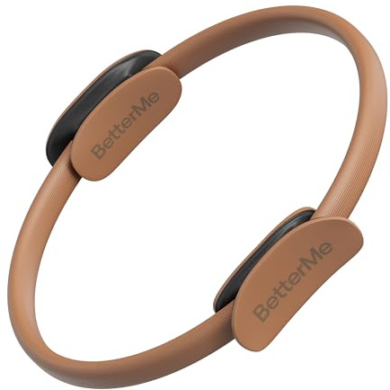 BetterMe Toning Pilates Ring – Magic Circle Pilates Ring for Strength & Flexibility – 15 Inch Fitness Ring for Home Pilates & Yoga Workouts (Mocha)