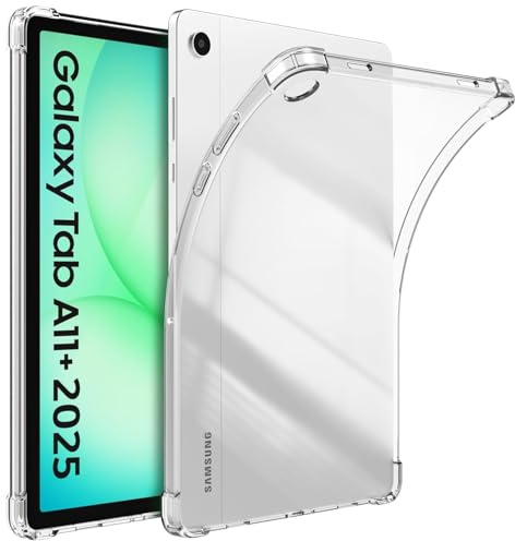 TiMOVO Transparent Hülle für Samsung Galaxy Tab A11+/A11 Plus 11 Zoll 2025 | Kompatibel mit SM-X230/X236/X238, Ultradünne & Leichte TPU, Klar Schutzhülle, Passgenaue Ausschnitte