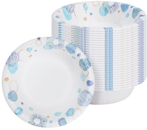 Suppenschalen Einweg 240 ml, 30 Stück, runde Pappschalen, extra dick | Stabil, mikrowellengeeignet und auslaufsicher. Ideal für Desserts, Eis, Snacks, Müsli und kleine Portionen